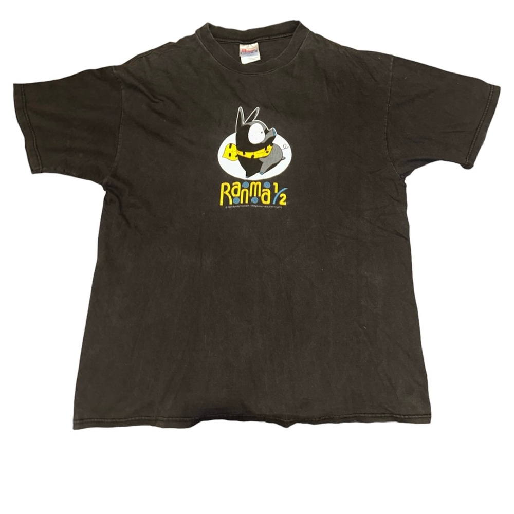 Vintage Ranma 1/2 Black Faded Graphic 1997 Anime Tshirt Size Men’s Xlarge Used
